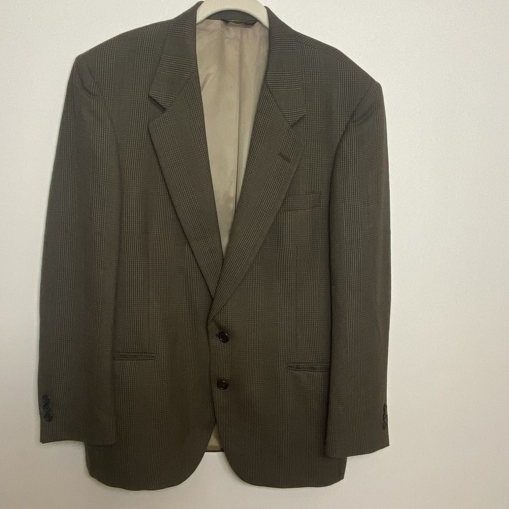 Nino Cerruti Hechts Brown Wool Tweed Blazer Rue Royale 2 Button Sport Jacket 42R